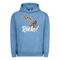 Pigment Pebble Blue great lakes shaped men women petoskey stone michigan rocks pullover ho Urban Hoodie - linhVisuals