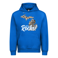 Cobalt great lakes shaped men women petoskey stone michigan rocks pullover ho Urban Hoodie - linhVisuals