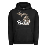 Pigment Black great lakes shaped men women petoskey stone michigan rocks pullover ho Urban Hoodie - linhVisuals