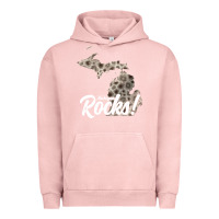 Pigment Salmon great lakes shaped men women petoskey stone michigan rocks pullover ho Urban Hoodie - linhVisuals