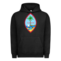 Pigment Black guam coat of arms souvenir gift flag chamorro t shirt Urban Hoodie - linhVisuals