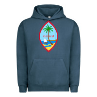 Pigment Midnight Navy guam coat of arms souvenir gift flag chamorro t shirt Urban Hoodie - linhVisuals