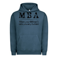Pigment Midnight Navy mba graduation gifts when your bs can't take you further Urban Hoodie - linhVisuals