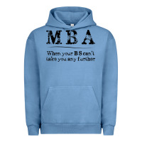 Pigment Pebble Blue mba graduation gifts when your bs can't take you further Urban Hoodie - linhVisuals