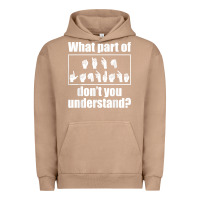 Pigment Burro funny sign language gift men women hand symbol interpreter t shirt Urban Hoodie - linhVisuals