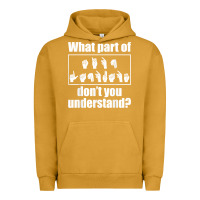Pigment Peanut Butter funny sign language gift men women hand symbol interpreter t shirt Urban Hoodie - linhVisuals