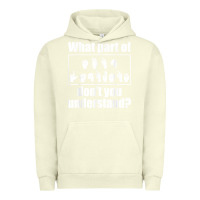 Pigment Pistachio funny sign language gift men women hand symbol interpreter t shirt Urban Hoodie - linhVisuals