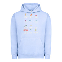 Pigment Grape Ice musical notes symbol definition   humor musician t shirt Urban Hoodie - linhVisuals