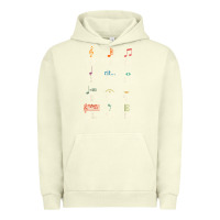 Pigment Pistachio musical notes symbol definition   humor musician t shirt Urban Hoodie - linhVisuals