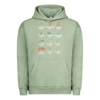 Pigment Oil Green musical notes symbol definition   humor musician t shirt Urban Hoodie - linhVisuals