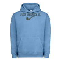 Pigment Pebble Blue just deduce it funny sherlock holmes detective raglan baseball tee Urban Hoodie - linhVisuals