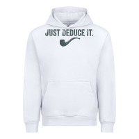 White just deduce it funny sherlock holmes detective raglan baseball tee Urban Hoodie - linhVisuals