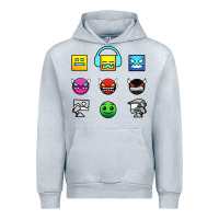 Heather Grey geometry dash insane Urban Hoodie - linhVisuals