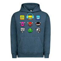 Pigment Midnight Navy geometry dash insane Urban Hoodie - linhVisuals