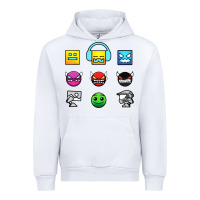 White geometry dash insane Urban Hoodie - linhVisuals
