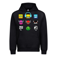 Black geometry dash insane Urban Hoodie - linhVisuals