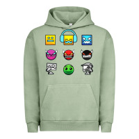 Pigment Oil Green geometry dash insane Urban Hoodie - linhVisuals