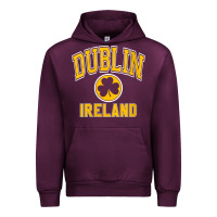 Mauve Wine womens dublin ireland varsity style shamrock green with amber print v Urban Hoodie - linhVisuals