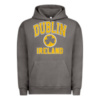 Pigment Tornado womens dublin ireland varsity style shamrock green with amber print v Urban Hoodie - linhVisuals