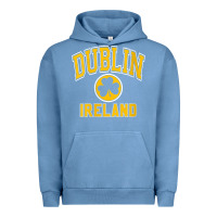 Pigment Pebble Blue womens dublin ireland varsity style shamrock green with amber print v Urban Hoodie - linhVisuals