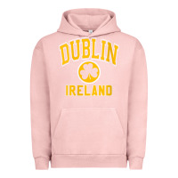 Pigment Salmon womens dublin ireland varsity style shamrock green with amber print v Urban Hoodie - linhVisuals