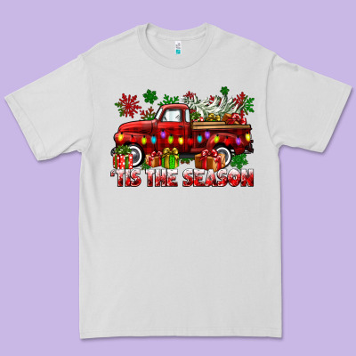 Tis The Season Christmas Truck Premium Tee Designed By Cowgirlartshop