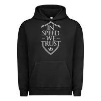 Pigment Black in speed we trust Urban Hoodie - linhVisuals