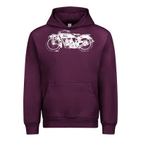 Mauve Wine indian scout motorcycle Urban Hoodie - linhVisuals