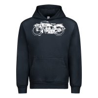Navy indian scout motorcycle Urban Hoodie - linhVisuals