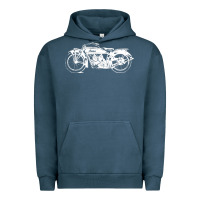 Pigment Midnight Navy indian scout motorcycle Urban Hoodie - linhVisuals
