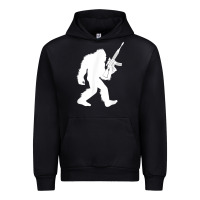 Black bigfoot with rifle sasquatch 2nd amendment gun t shirt Urban Hoodie - linhVisuals