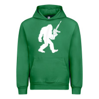 Emerald bigfoot with rifle sasquatch 2nd amendment gun t shirt Urban Hoodie - linhVisuals