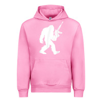 Fuchsia Pink bigfoot with rifle sasquatch 2nd amendment gun t shirt Urban Hoodie - linhVisuals