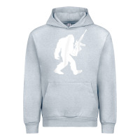 Heather Grey bigfoot with rifle sasquatch 2nd amendment gun t shirt Urban Hoodie - linhVisuals