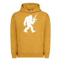 Pigment Peanut Butter bigfoot with rifle sasquatch 2nd amendment gun t shirt Urban Hoodie - linhVisuals