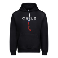 Chilean Map And Flag   Distressed Chile Souvenir T Shirt Urban Hoodie | Teevron