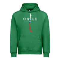Emerald chilean map and flag   distressed chile souvenir t shirt Urban Hoodie - linhVisuals