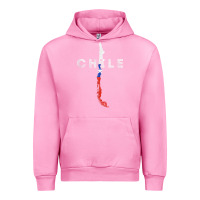 Fuchsia Pink chilean map and flag   distressed chile souvenir t shirt Urban Hoodie - linhVisuals