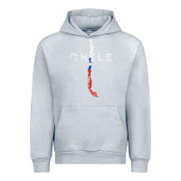 Heather Grey chilean map and flag   distressed chile souvenir t shirt Urban Hoodie - linhVisuals