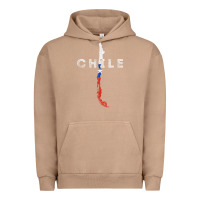 Pigment Burro chilean map and flag   distressed chile souvenir t shirt Urban Hoodie - linhVisuals