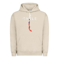 Pigment French Oak chilean map and flag   distressed chile souvenir t shirt Urban Hoodie - linhVisuals