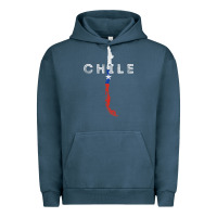 Pigment Midnight Navy chilean map and flag   distressed chile souvenir t shirt Urban Hoodie - linhVisuals