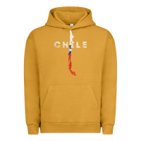 Pigment Peanut Butter chilean map and flag   distressed chile souvenir t shirt Urban Hoodie - linhVisuals