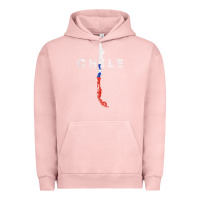 Pigment Salmon chilean map and flag   distressed chile souvenir t shirt Urban Hoodie - linhVisuals