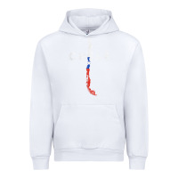 White chilean map and flag   distressed chile souvenir t shirt Urban Hoodie - linhVisuals