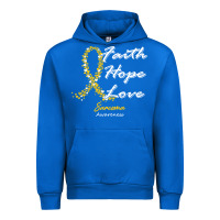 Cobalt sarcoma awareness t  shirt sarcoma awareness faith hope love   in this Urban Hoodie - linhVisuals