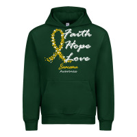 Forest Green sarcoma awareness t  shirt sarcoma awareness faith hope love   in this Urban Hoodie - linhVisuals