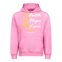 Fuchsia Pink sarcoma awareness t  shirt sarcoma awareness faith hope love   in this Urban Hoodie - linhVisuals