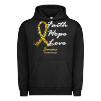 Pigment Black sarcoma awareness t  shirt sarcoma awareness faith hope love   in this Urban Hoodie - linhVisuals