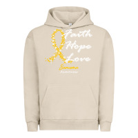 Pigment French Oak sarcoma awareness t  shirt sarcoma awareness faith hope love   in this Urban Hoodie - linhVisuals